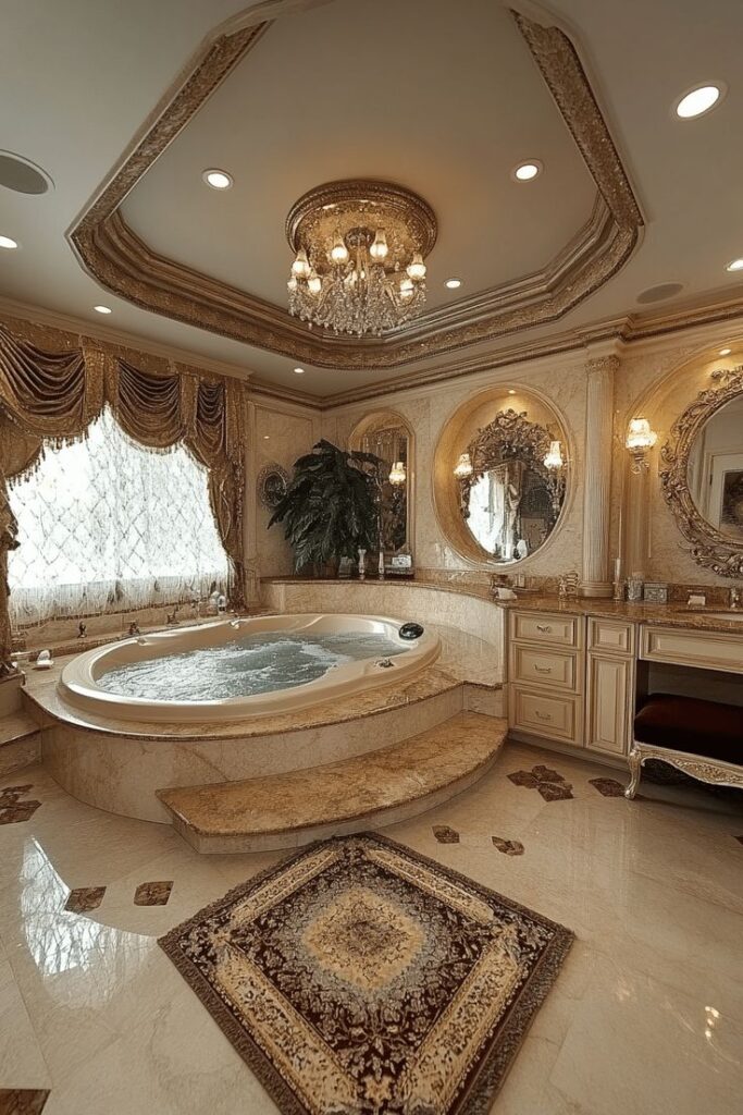 Royal Corinthian Palace 29 jacuzzi tub bathroom decor ideas for a unique and stunning bathroom